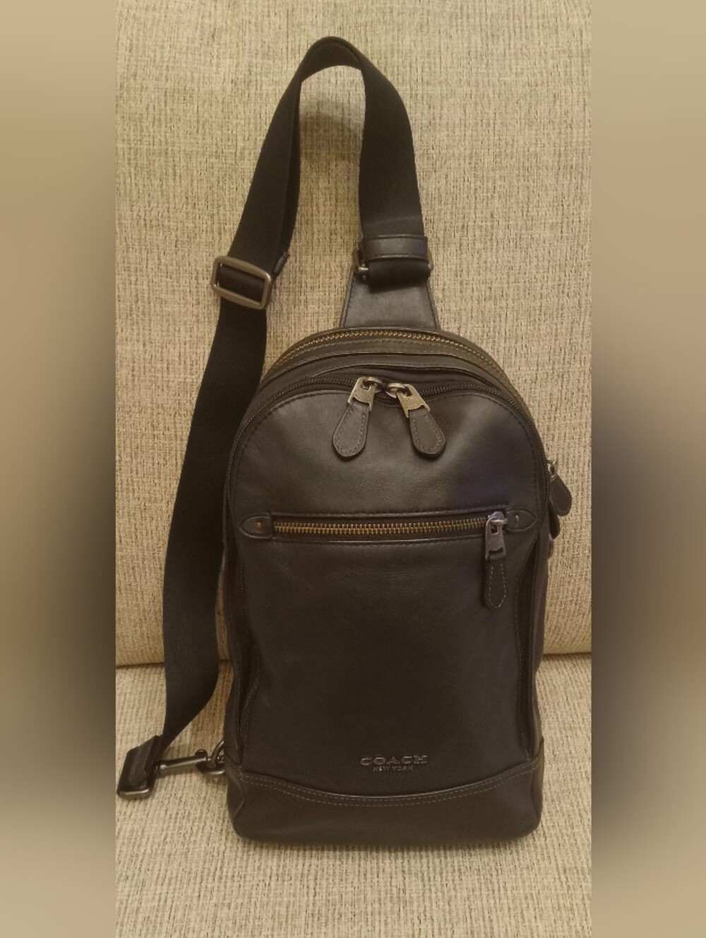 Coach Graham Pack in black smooth calf leather - Picture 2 of 5